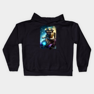 Cyberpunk Pug Super Kart Racing Kids Hoodie